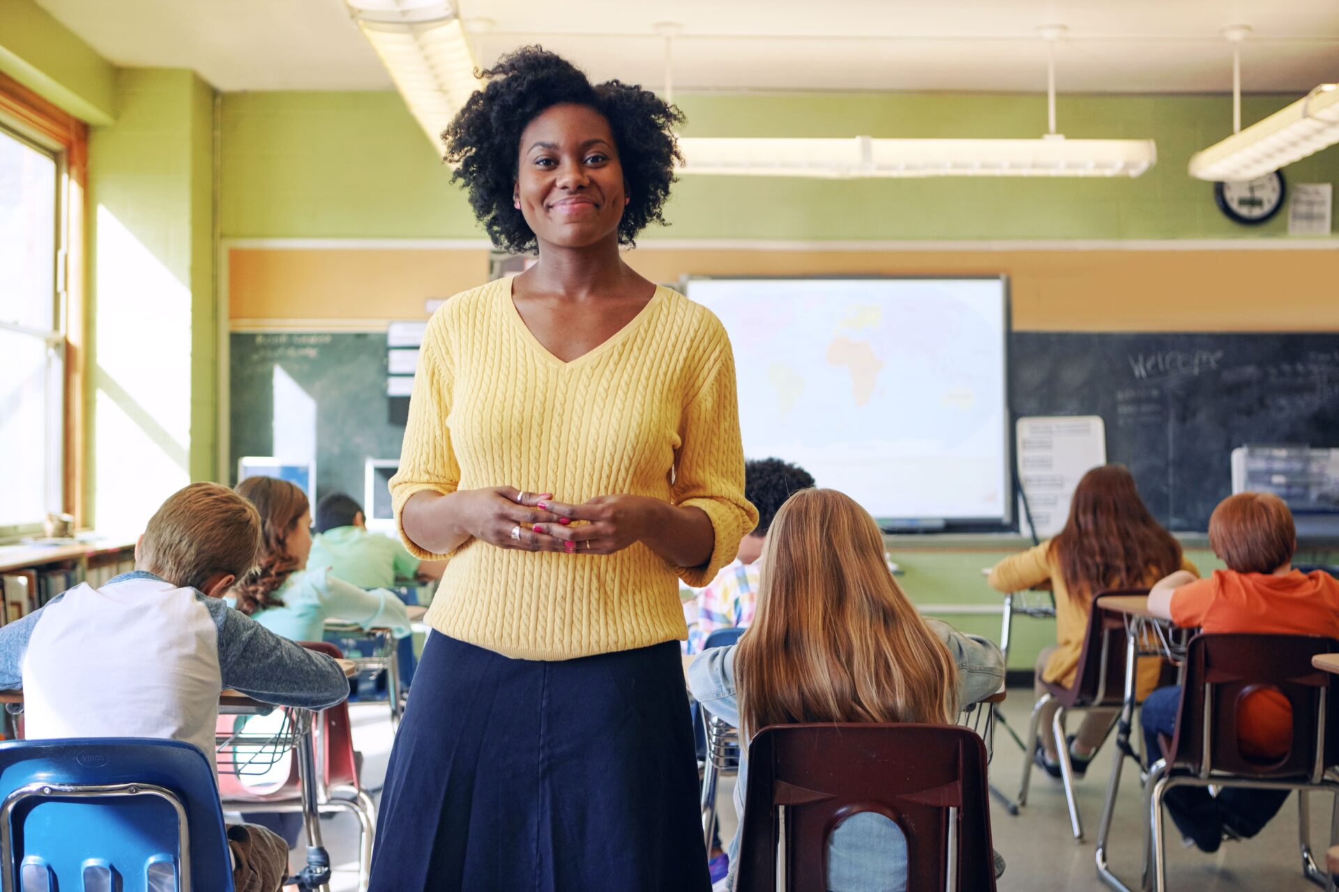 administrator with classroom